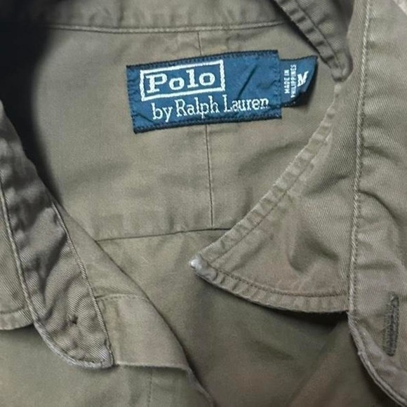 Polo Ralph Lauren Olive Green Utility Button Shirt Women's M - Picture 2 of 3
